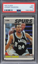 Load image into Gallery viewer, 1987 Fleer Johnny Dawkins ROOKIE RC #27 PSA 9 MINT