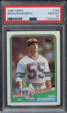 Load image into Gallery viewer, 1988 Topps Brian Bosworth ROOKIE RC #144 PSA 10 GEM MINT