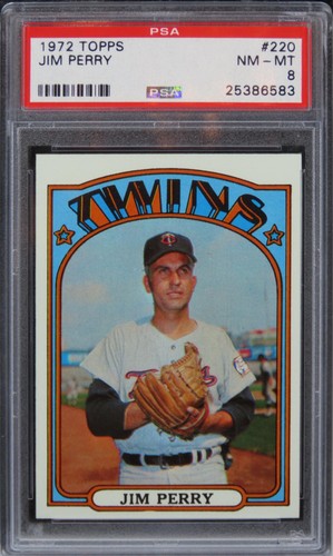 1972 Topps Jim Perry #220 PSA 8 NM-MT