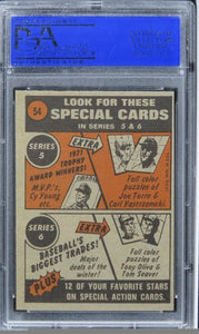 1972 Topps Bud Harrelson IN ACTION #54 PSA 8 NM-MT
