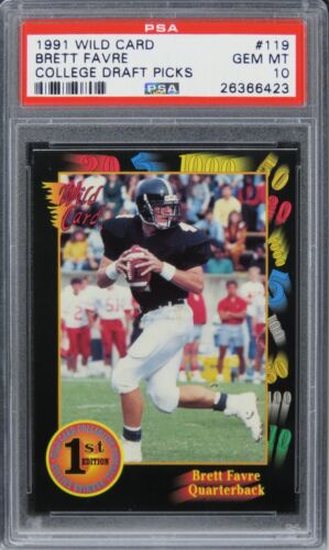 1991 Wild Card Brett Favre COLLEGE DRAFT PICKS HOF ROOKIE #119 PSA 10 GEM MINT