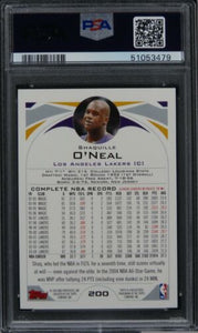 2004 Topps Shaquille O'Neal 1ST EDITION HOF #200 PSA 9 MINT