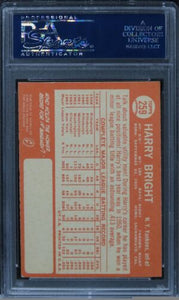 1964 Topps Harry Bright #259 PSA 8 NM-MT