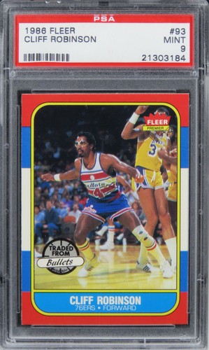 1986 Fleer Cliff Robinson #93 PSA 9 MINT