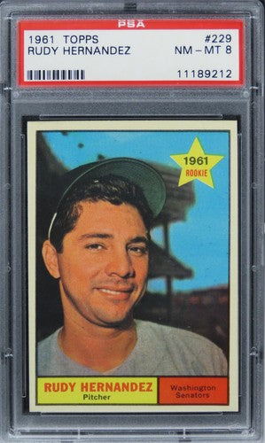 1961 Topps Rudy Hernandez #229 PSA 8 NM-MT