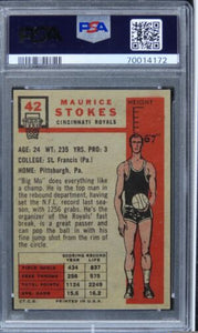 1957 Topps Maurice Stokes HOF ROOKIE RC #42 PSA 6 EX-MT