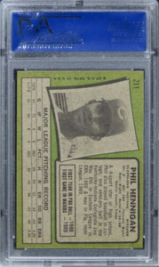 1971 Topps Phil Hennigan #211 PSA 8 NM-MT