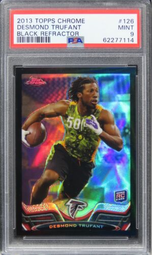 2013 Topps Chrome Desmond Trufant BLACK REFRACTOR /299 ROOKIE RC #126 PSA 9 MINT
