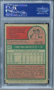 1975 Topps Jim Nettles #497 PSA 9 MINT