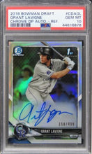 Load image into Gallery viewer, 2018 Bowman Chrome Grant Lavigne DP AUTO REFRACTOR ROOKIE #CDAGL PSA 10 GEM MINT