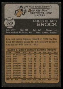 1973 Topps Lou Brock HOF #320 EX-MT