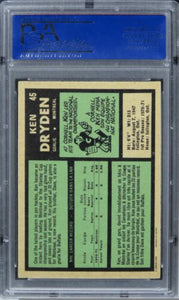 1971 O-PEE-CHEE Ken Dryden HOF ROOKIE RC #45 PSA 8 NM-MT