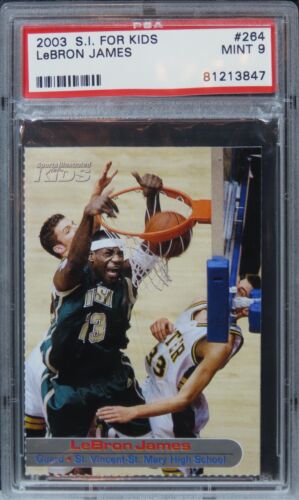 2003 S.I. For Kids LeBron James Future HOF ROOKIE RC #264 PSA 9 MINT