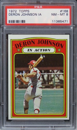 1972 Topps Deron Johnson IN ACTION #168 PSA 8 NM-MT