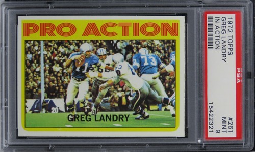 1972 Topps Greg Landry IN ACTION #261 PSA 9 MINT