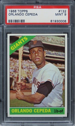 1966 Topps Orlando Cepeda HOF #132 PSA 9 MINT