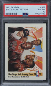 1991 Skybox Bulls Starting Five #337 PSA 10 GEM MINT