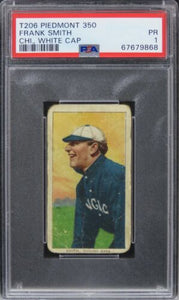 1909 T206 Piedmont 350 Frank Smith (CHI., WHITE CAP) PSA 1 PR