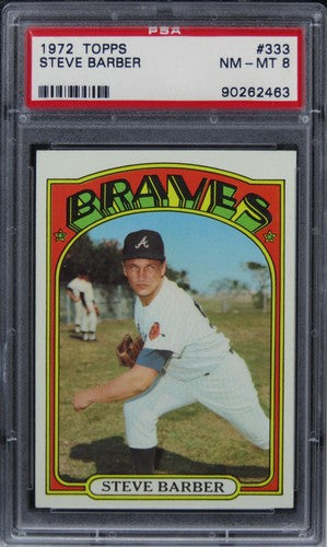 1972 Topps Steve Barber #333 PSA 8 NM-MT