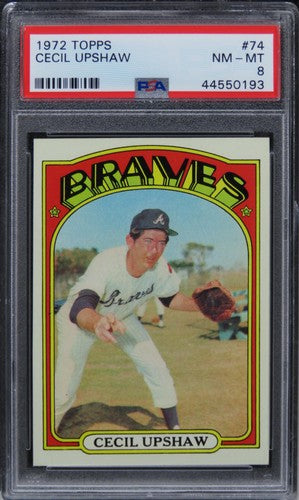 1972 Topps Cecil Upshaw #74 PSA 8 NM-MT