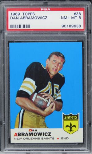 1969 Topps Dan Abramowicz ROOKIE RC #36 PSA 8 NM-MT