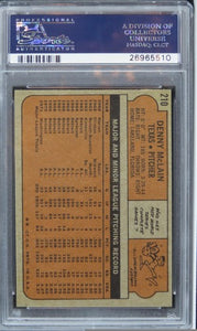 1972 Topps Denny McLain #210 PSA 9 MINT