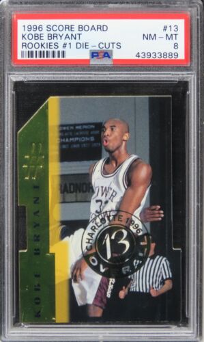 1996 Score Board Kobe Bryant ROOKIES #1 DIE-CUTS HOF ROOKIE RC #13 PSA 8 NM-MT