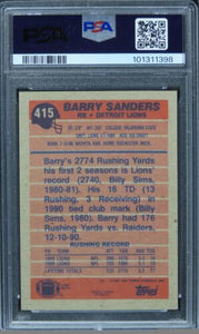 1991 Topps Barry Sanders HOF #415 PSA 10 GEM MINT