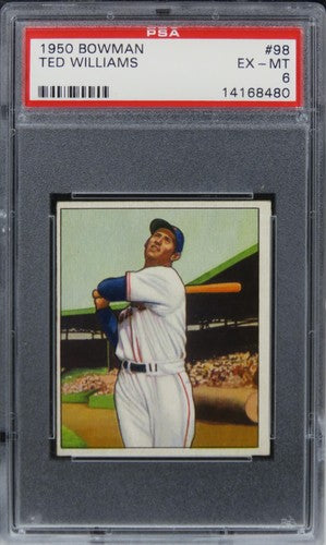 1950 Bowman Ted Williams HOF #98 PSA 6 EX-MT