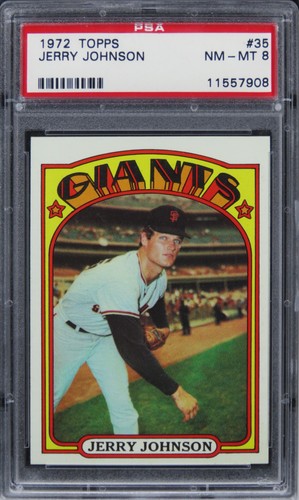 1972 Topps Jerry Johnson #35 PSA 8 NM-MT