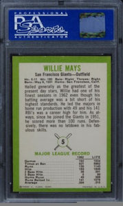 1963 Fleer Willie Mays HOF #5 PSA 7 NM