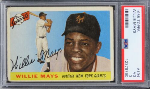 1955 Topps Willie Mays HOF #194 PSA 3 VG