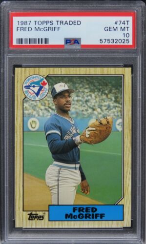 1987 Topps Traded Fred McGriff HOF #74T PSA 10 GEM MINT