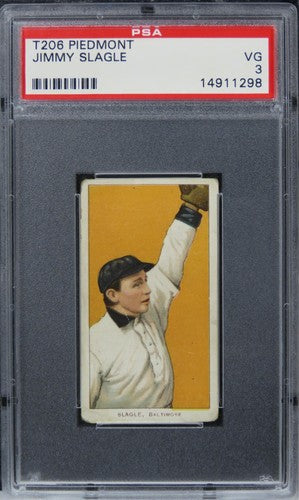 1909 T206 Piedmont Jimmy Slagle PSA 3 VG
