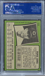 1971 Topps Duke Sims #172 PSA 8 NM-MT
