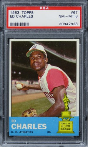 1963 Topps Ed Charles #67 PSA 8 NM-MT