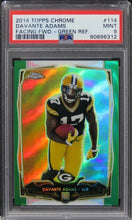 Load image into Gallery viewer, 2014 Topps Chrome Davante Adams FACING FWD.-GREEN REFRACTOR ROOKIE RC #114 PSA 9