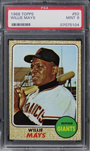 1968 Topps Willie Mays HOF #50 PSA 9 MINT