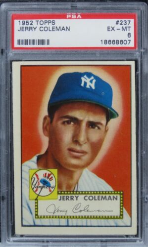 1952 Topps Jerry Coleman #237 PSA 6 EX-MT