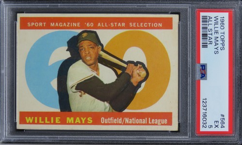 1960 Topps Willie Mays ALL STAR HOF #564 PSA 5 EX