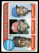 Load image into Gallery viewer, 1969 Topps NL 1968 Home Run Leaders McCovey/Allen/Banks) HOF #6 VG