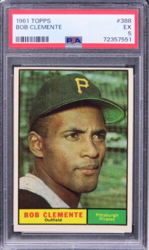 1961 Topps Roberto Clemente HOF #388 PSA 5 EX