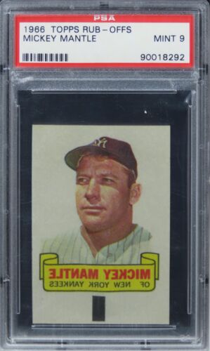 1966 Topps Rub-Offs Mickey Mantle PSA 9 MINT