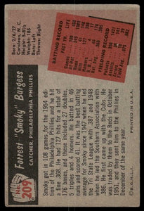1955 Bowman Forrest Burgess #209 VG-EX
