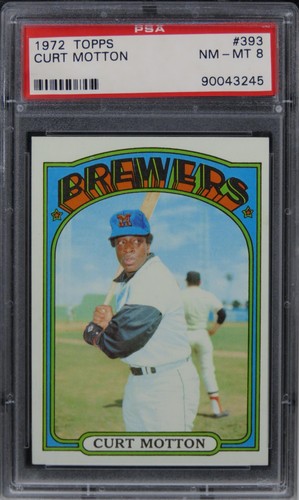 1972 Topps Curt Motton #393 PSA 8 NM-MT