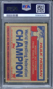 1985 Topps WWF Hulk Hogan HOF #16 PSA 6 EX-MT