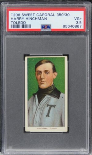 1909 T206 Sweet Caporal 350/30 Harry Hinchman (TOLEDO) PSA 3.5 VG+