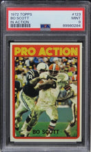 Load image into Gallery viewer, 1972 Topps Bo Scott IN ACTION #123 PSA 9 MINT