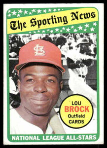 1969 Topps Lou Brock All-Star HOF #428 VG-EX