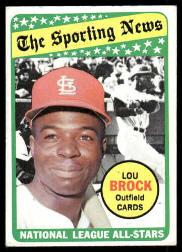 1969 Topps Lou Brock All-Star HOF #428 VG-EX